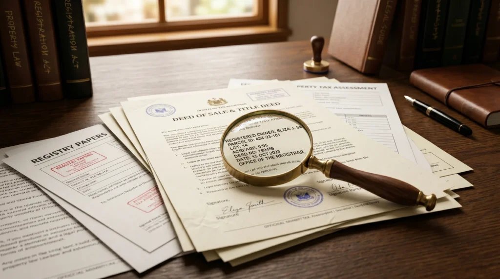 Property ownership documents verification checklist.
